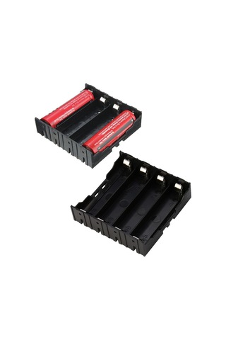 18650x4 Şarj Edilebilir Pil Tutucu Dıy Plastik Pil Saklama Kutusu Tutucu Kılıf