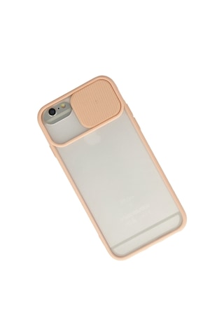Newface Apple Uyumlu iPhone 6 Plus Kılıf Palm Buzlu Kamera Sürgülü Silikon - Pembe Pembe