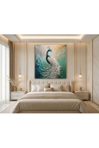 Royal Peacock Lüks Tavus Kuşu Kanvas Tablo