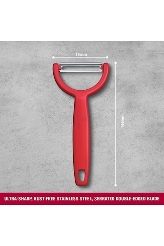 Victorinox Ypso Tırtıklı Kenar Çift Taraf Kırmızı Soyacak, 6.0963.1 Çok Renkli