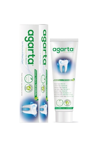 Agarta Doğal Diş Macunu 100ml Bitki Özlü 2 Li Set Beyazlık