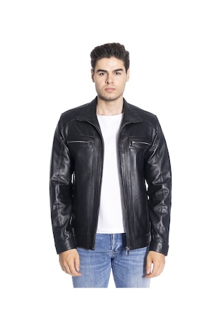 Derinss Der166 Hakiki Deri Erkek Siyah Mont