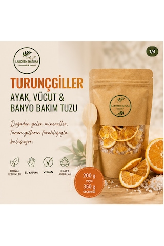 Laborem Natura Turunçgiller Çok Amaçlı Banyo, Ayak Ve Vücut Tuzu Mineralli Rahatlatıcı Bakım Tuzu 350 Gr