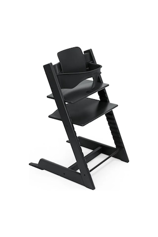 Stokke Tripp Trapp Chair Black Ayarlanabilir Ergok Ahşap Sandalye,