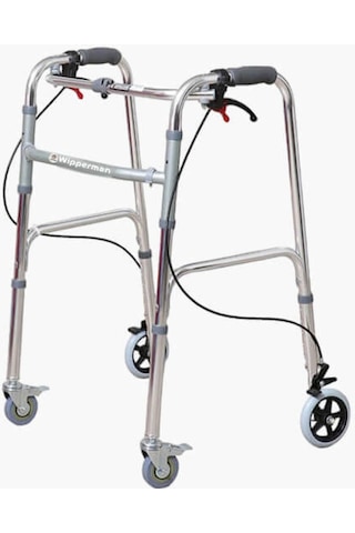Hasta Tekerlekli Katlanır Walker 4 Tekerli Katlanır Frenli Yürüteç