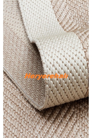 Mono Mno 02 Beıge Hav Toz Vermez Kaymaz Tabanlı Şık Kilim