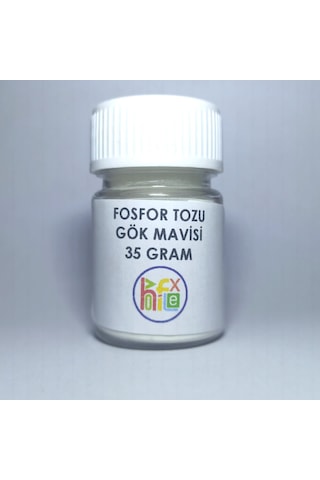 Fosfor Tozu Gök Mavisi Karanlıkta Parlayan Epoksi Reçine Ve Sanatsal Fosfor 35 Gr