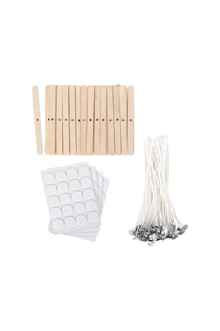 Gatherco Mum Yapım Seti, Ahşap Mum Fitili Tutucular, Mum Fitili Çıkartması, Mum Fitili Mum Ortalama Aracı, Mum Kendin Yap El Sanatları