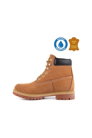 Hush Puppies Helppo 725812 Gerçek Deri, Anatomik, Waterresist Erkek Bot Tarçın Tarçın