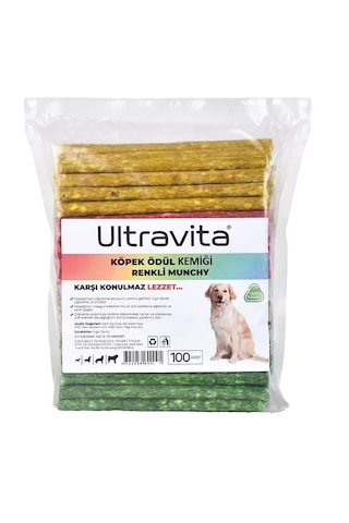 Ultravita Munchy Renkli Çiğnemelik Köpek Ödül Maması 100'lü 600 G Ultravita Munchy Renkli Çiğnemelik Köpek Ödül Maması 100'lü 600 G