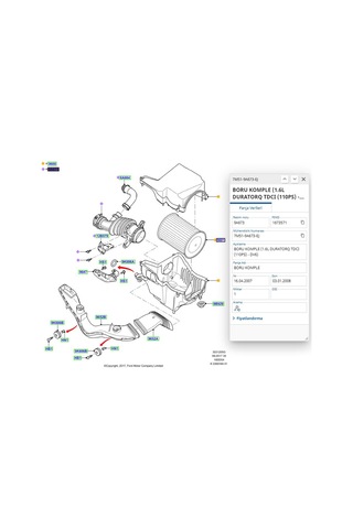 Hava Filtre Hortumu Komple Focus C.max 110ps 03 Ibr 19905 - 7m51 9a673 Ej