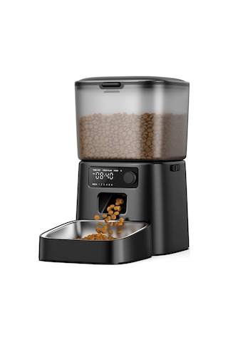 Oneisall 3.5l Otomatik Kedi Besleyici, Programlanabilir Zamanlayıcı Ve Porsiyon Kontrolü Plastik, Melamin Mama & Su Kapları