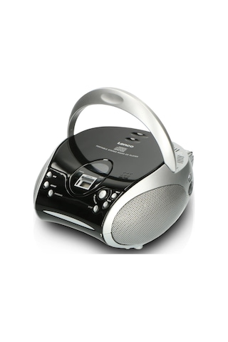 LENCO SCD-24 SİYAH/GÜMÜŞ - CD ÇALARLI TAŞINABİLİR STEREO FM RADYO