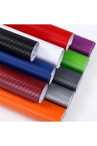 Koyu Kırmızı-127x20cm-152/127cm Renkli 3d Karbon Fiber Vinil Araç Örtüsü Sac Rulo Film Araba Sticker Araba Araba Styl