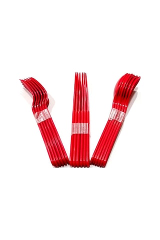 18 Parça Kutulu Plastik Piknik Çatal+Bck+Kaşık Set Çok Renkli