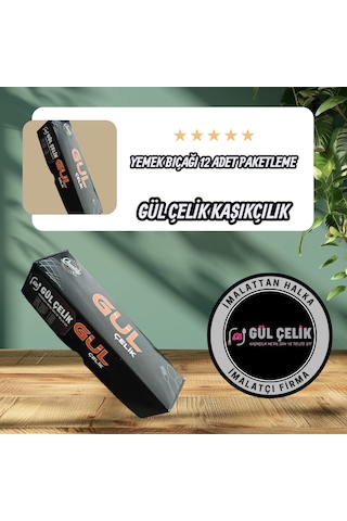 Yemek Bıçağı 3 Mm 12 Parça 12 Kişilik 18/0 Kalite