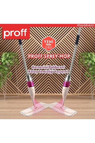 Proff Sprey Mop + Yedek Başlık Ve Mop Krem