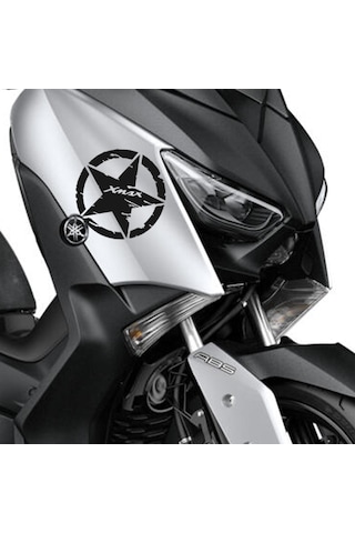 Deeb Army Yamaha Xmax Yıldız Sticker Etiket Mat Siyah 2 Adet