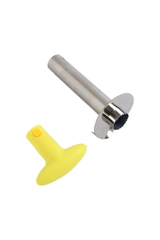 Cbtx Paslanmaz Çelik Ananas Soyucu Dilimleme Meyve Kesici Mutfak Aletleri Sarı Saplı