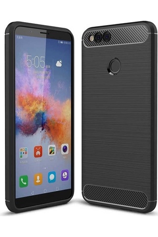 Huawei Honor 7x Kılıf Zore Room Silikon Kapak Gri