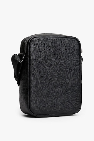 Erkek Dokulu Çapraz Askılı Çanta - Siyah Triple Black