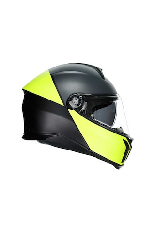 Agv Tourmodular Multi Balanca Çene Açılır Kask Sarı - Mat Siyah