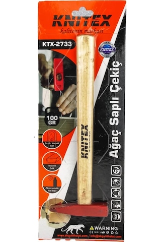 2733 Ağaç Saplı Çekiç 100gr Kl:70