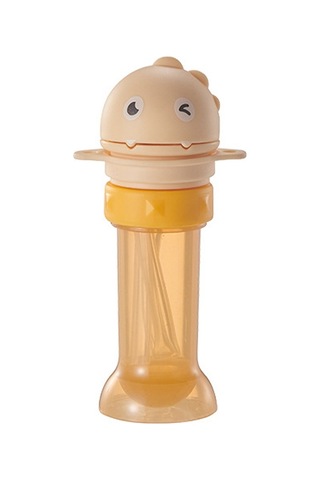 Sones Çocuklar İçin Maden Suyu Taşınabilir Pipet Kapağı Bebek İçme Suyu Şişesi Dönüştürücü Sarı