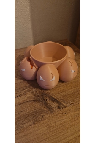 Exeggcute Pokemon Figür Kase Şeklinde