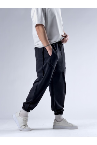 Cocopelli Dikiş Detaylı Siyah Erkek Jogger Pantolon Coc2772 Siyah