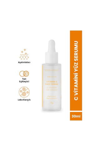 Bade Natural C Vitamini Yüz Serumu Aydınlatıcı, Ton Eşitleyici Ve Leke Karşıtı 30 ML