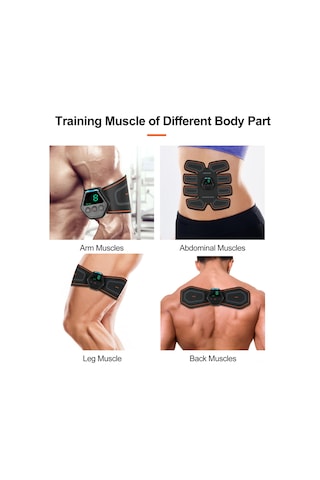 Xiyyadms 10 Modlu 20 Kademeli Karın Kası Güçlendirici, Şarj Edilebilir Pil, Ev Ve Ofis Kullanımı İçin Pratik Kas Geliştirme Aleti Siyah