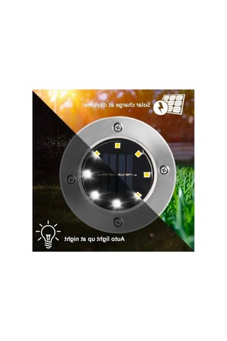 Mr 8 Ledli Solar Güneş Enerjili Beyaz Işık Su Geçirmez Bahçe Dekor Aydınlatma Lambası Bahçe Lambaları, Paslanmaz Çelik, Solar Lambalar, Su Geçirmez, Dış Mekan, Bahçe, Teras, Çim, Avlu, Yürüme Yolu 4 Enerji Sınıfı A 10 Parça Siyah