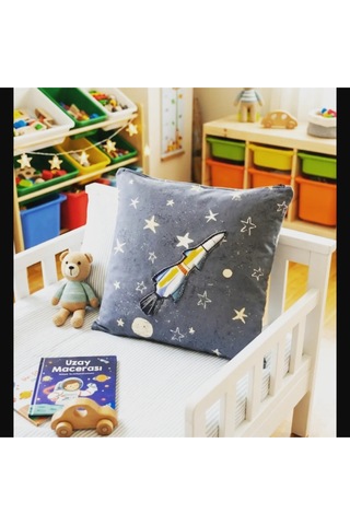 Kırlnt Kılıf 43x43 Uzay Roket Mavi