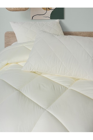 Cotton Box Softwash Tek Kişilik Yorgan Seti Ekru Ekru
