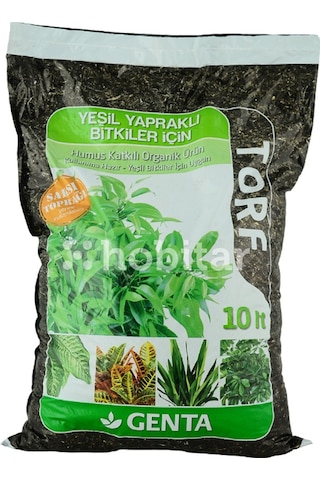Genta Yeşil Yapraklı Bitkiler için Humuslu Torf 10 L Genta Yeşil Yapraklı Bitkiler için Humuslu Torf 10 L