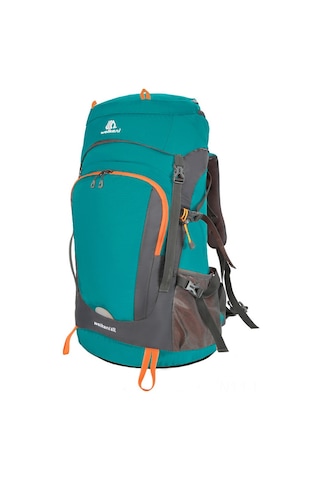 Ranyeek Yeni 60l Açık Mavi Dayanıklı Nylon Sırt Çantası, Hiking Ve Kamp İçin Hafif Outdoor Çanta, Yağmurluk Hediye Mavi