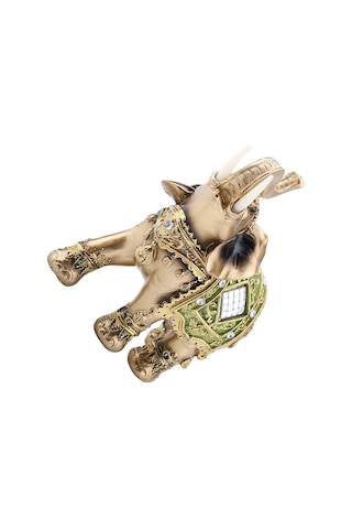 Kangvka Yeşil Orta Boy Reçine Fenerji Fillo Elefant Heykeli - Ev Ofis Dekorasyonu, Şans Ve Servet Simgesi, Hediye Özel