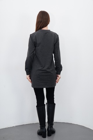 Penyebizden Tesettür Sweatshirt Tunik-antrasit