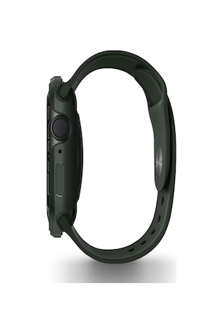 Apple Uyumlu  Watch 45mm Kasa Koruyucu Metalik Görünüm Valencia Serisi Camlı Kasa