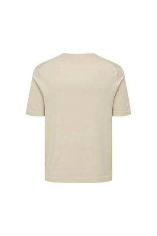 Only & Sons Erkek Yuvarlak Yaka Basic Örme T-shirt - 22022928 Bej