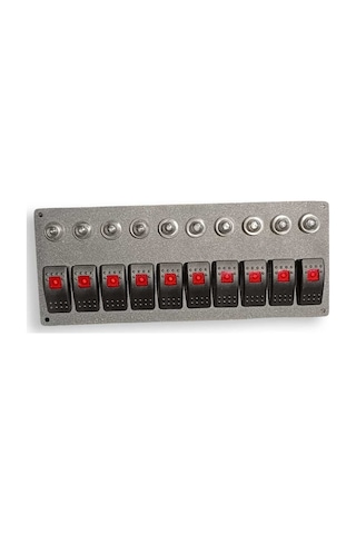 Otomatik Sigortalı 10lu Karlıng Switch Panel Işıklı İzoleli