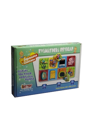 Evimizdeki Eşyalar Tak-Çıkar Eğitici Puzzle