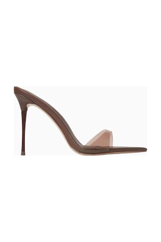 Femme La Azúcar 105 Pvc-vegan Deri Kahverengi Kadın Mule Sandalet Şık Ve Zarif 8