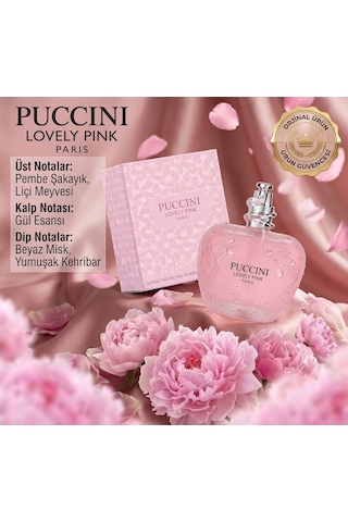 Puccini Lovely Pink Edp 100 Ml Kadın Parfümü Pembe Şakayık & Gül Esaslı Viral Uzun Süre Kalıcı Özel Seri Çiçeksi - Meyve - Odunsu