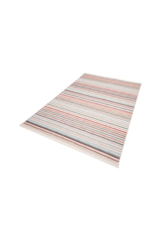 Sola Sn02 Çizgili Pastel İskandinav Oturma Odası Halısı Çok Renkli