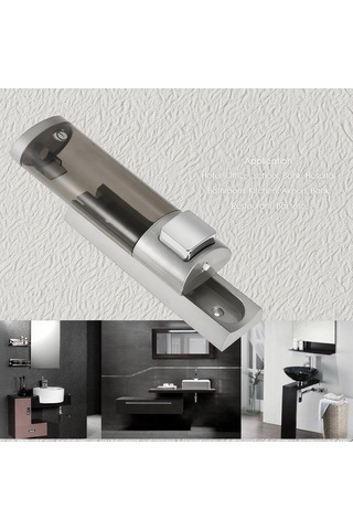 Vkemall Duvara Monte Edilebilir Tek Başlı El Sabunu Dağıtıcı - Manuel Basma Fonksiyonu - 200ml Kapasite - Abs Malzeme - Perforasyon/yapıştırma İki Seçenekli - Gümüş Renk Gümüş