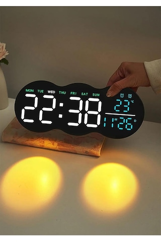Akıllı Led Zamanlayıcı Saat Çift Alarm, Geri Sayım & Uzaktan Kumanda Özellikli Çok Renkli