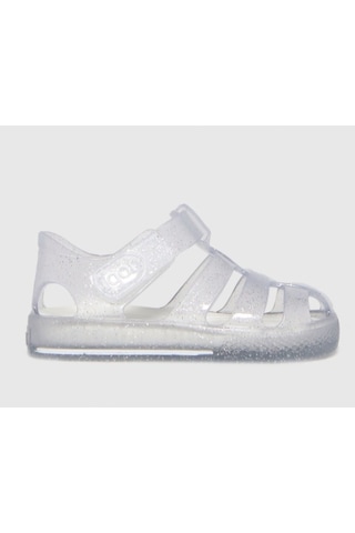 Igor S10265 Star Glitter 3004 Çocuk Simli Beyaz Sandalet 20 -27 Beyaz