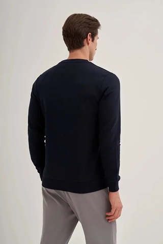 Cazador Slim Fit Mevsimlik 3 İplik Pamuk Karışımlı Sweatshirt-56100 Lacivert